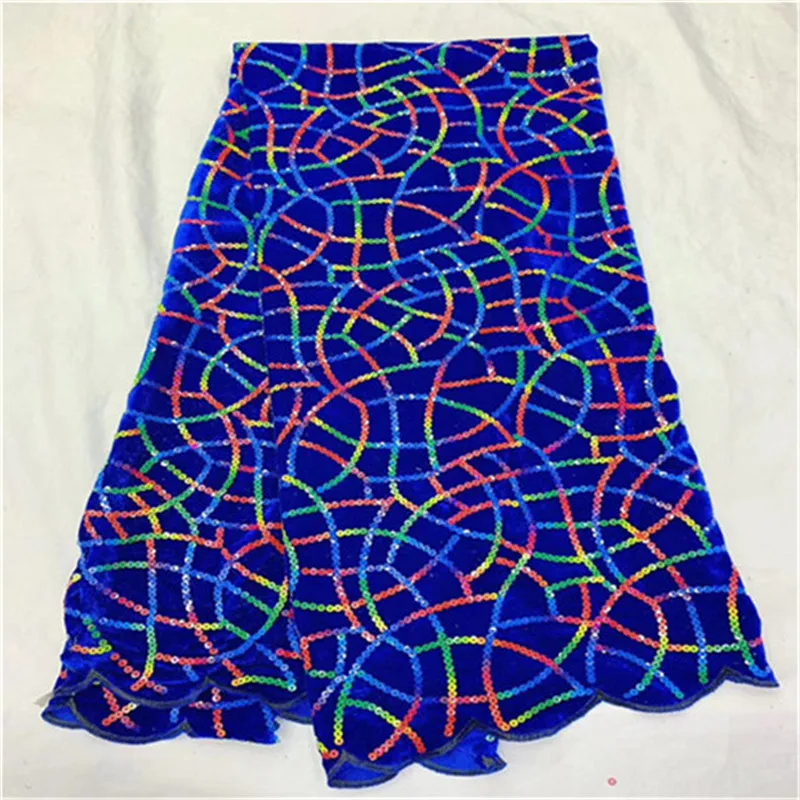 

Velvet Lace Fabric for Dresses Latest Nigerian French Tulle Lace Fabric High Quality African Sequins Lace Fabric 5yards