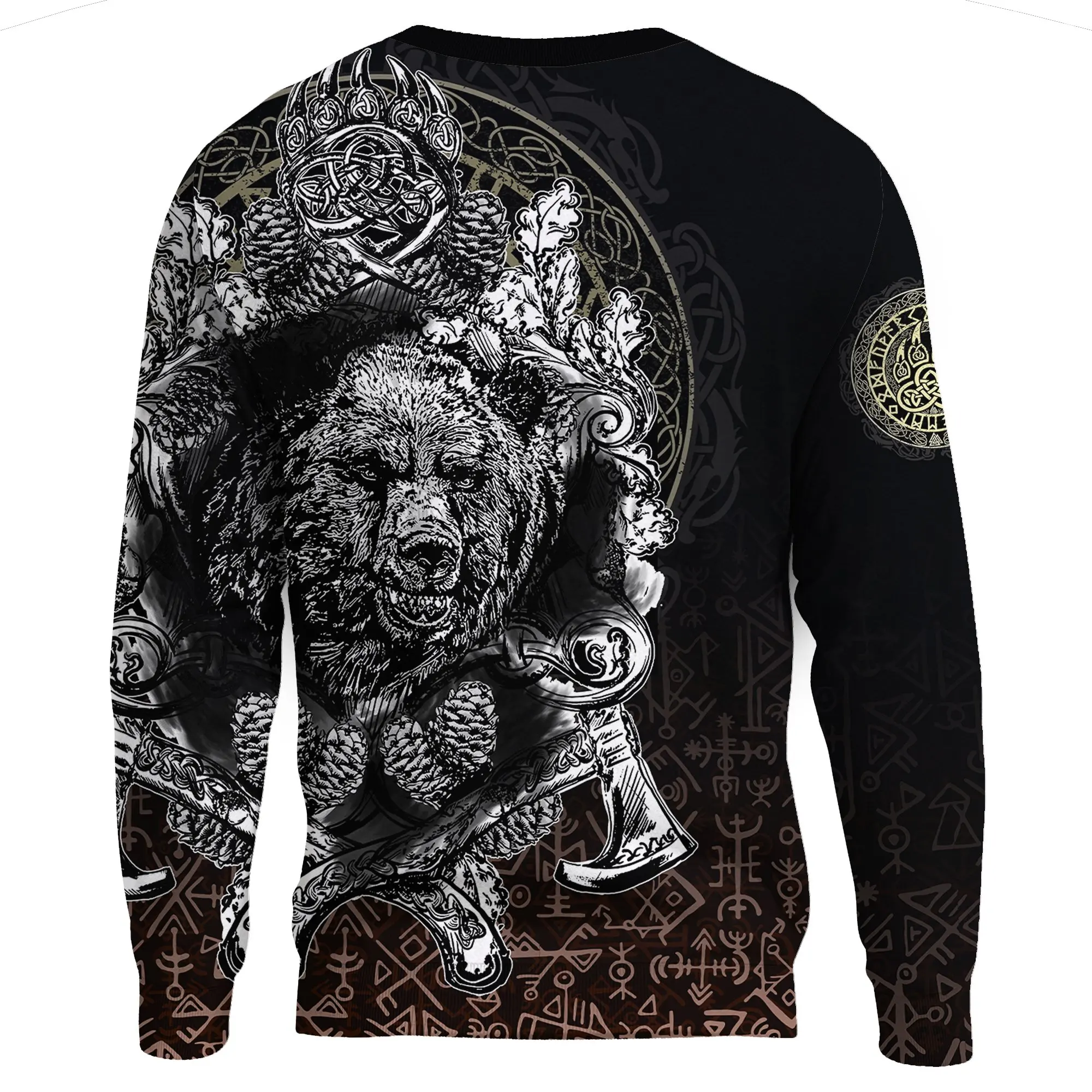 Tattoo Style Hoodie Bear Claws And Hammer 3D Printed Mens hoodies Unisex Sweatshirt Autumn Casual Streetwear DW766