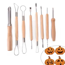 4/8 шт. экологический профессиональный набор инструментов для резьбы в виде тыквы, легко вырезаемый инструмент для Хэллоуина