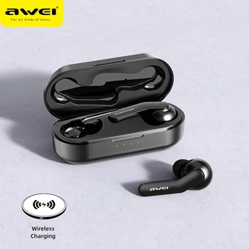 

AWEI TWS Bluetooth V5.0 Earphone True Wireless Charging Noise Canceling HiFi 6D Bass With Mic Touch Control Gaming Headset