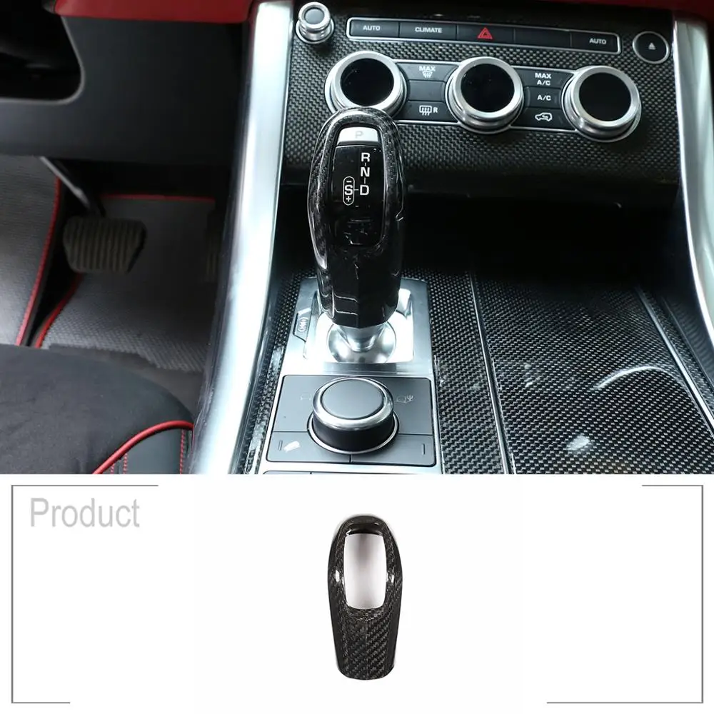 

Real Carbon Fiber For Range Rover Sport 2014-2020 Year Car Gear Shift Head Cover Trim For Jaguar E-PACE 2018 2019 Accessories