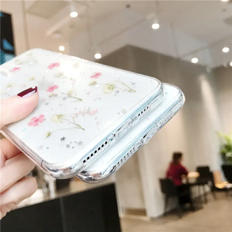 Чехол Ottwn с блестками для iPhone 11 Pro SE 2020 X XR XS Max 8 7 Plus прозрачный мягкий ТПУ чехол
