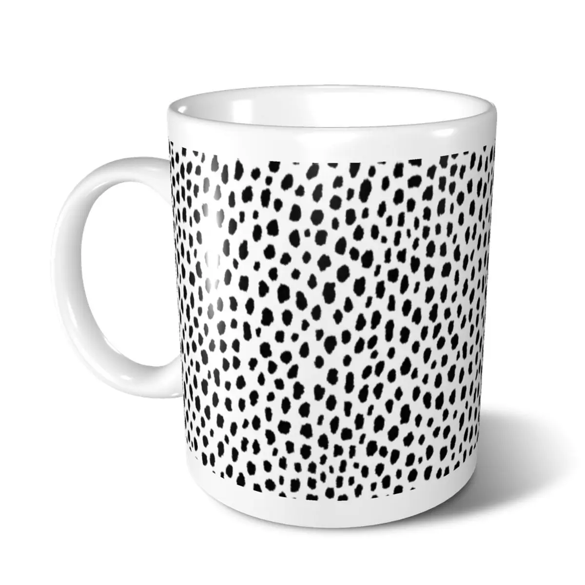 Далматинские пятна-(черно-белые)-кружки милый Кофе Чай Молоко пивная чашка