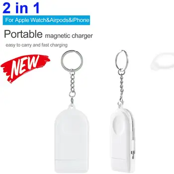 

2 in 1 Magnetic Wireless Charger for Apple Watch 1 2 3 4 Fast Quick Charger Cable for iPhone 6 6s 7 X Xs Max 8 Plus Airpods 1 2