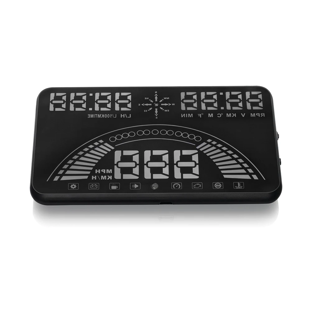 S7 автомобильный HUD Дисплей автомобиля Универсальный HD скоростной проектор головы дисплей OBD вождения компьютера