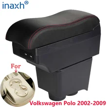 Accoudoir de voiture à surface incurvée, boîte de rangement des pièces intérieures, accessoires de voiture, pour Volkswagen Polo 9N 3, 2002 – 2009
