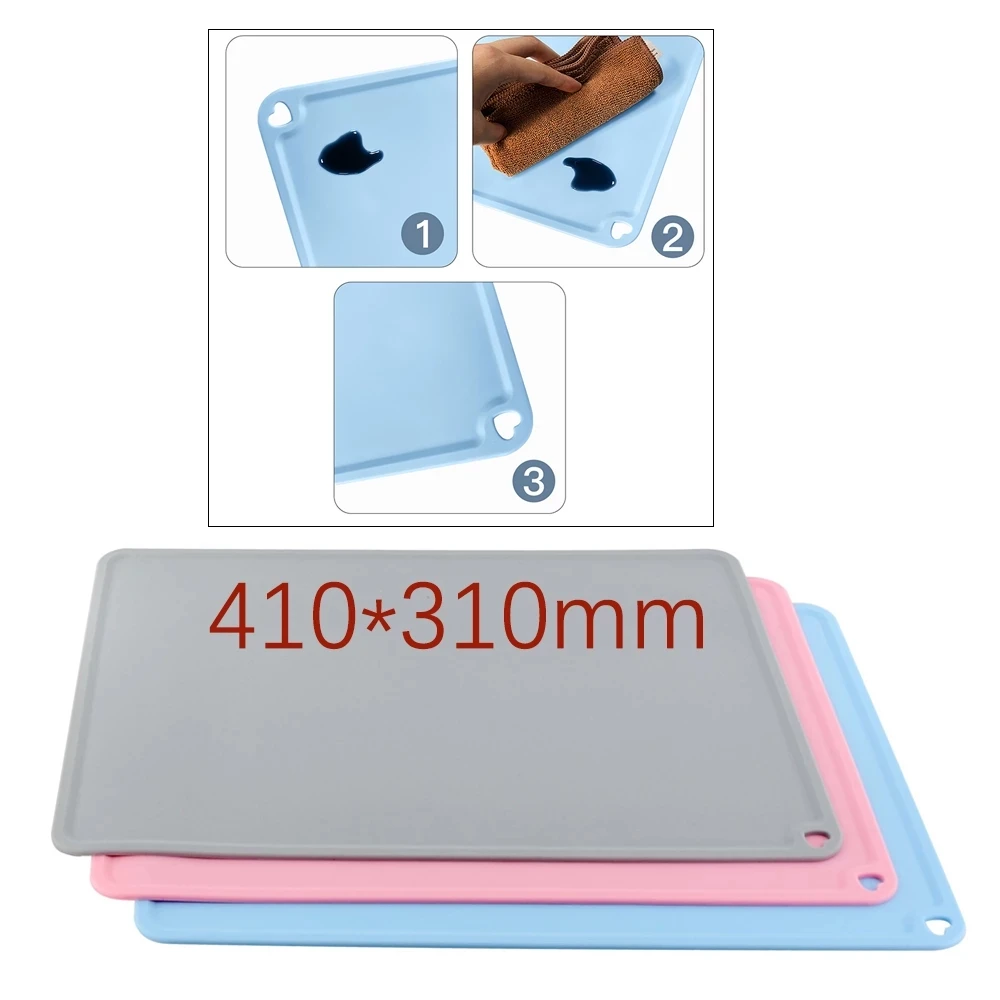Силиконовый коврик Slap Mat 410*310 мм синий/серый/розовый для очистки или переноса