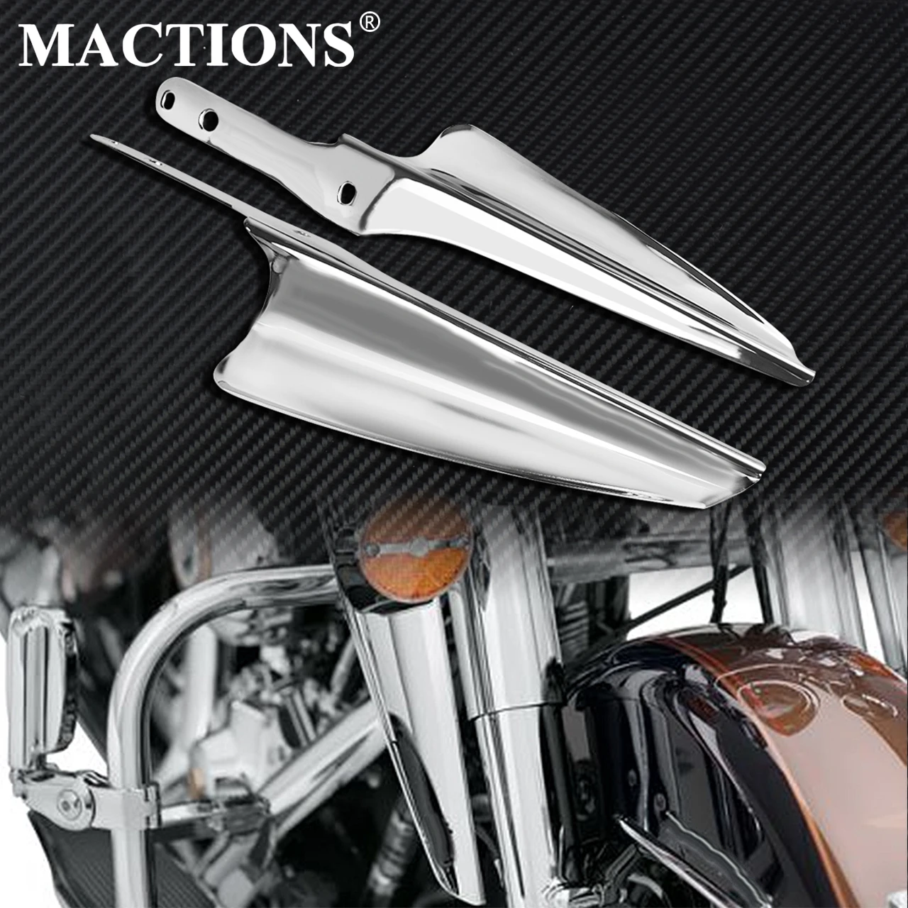 Motorcycle Front Fork Mount Fairing Baffle Windshield Wind Deflectors
