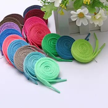 

New 1pcs Flat Polyester Shoelace Coloured Bootlace Sports Shoe Sneakers Shoe Laces Rope Unisex Adult Kids Elastic Running Athlet