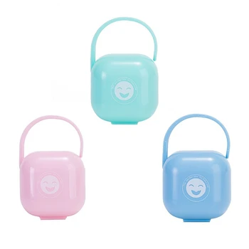 

Baby Pacifier Storage Box Soild Portable Infants Pacifier Nipple Cradle Case Holder Travel Dust Box Cover w