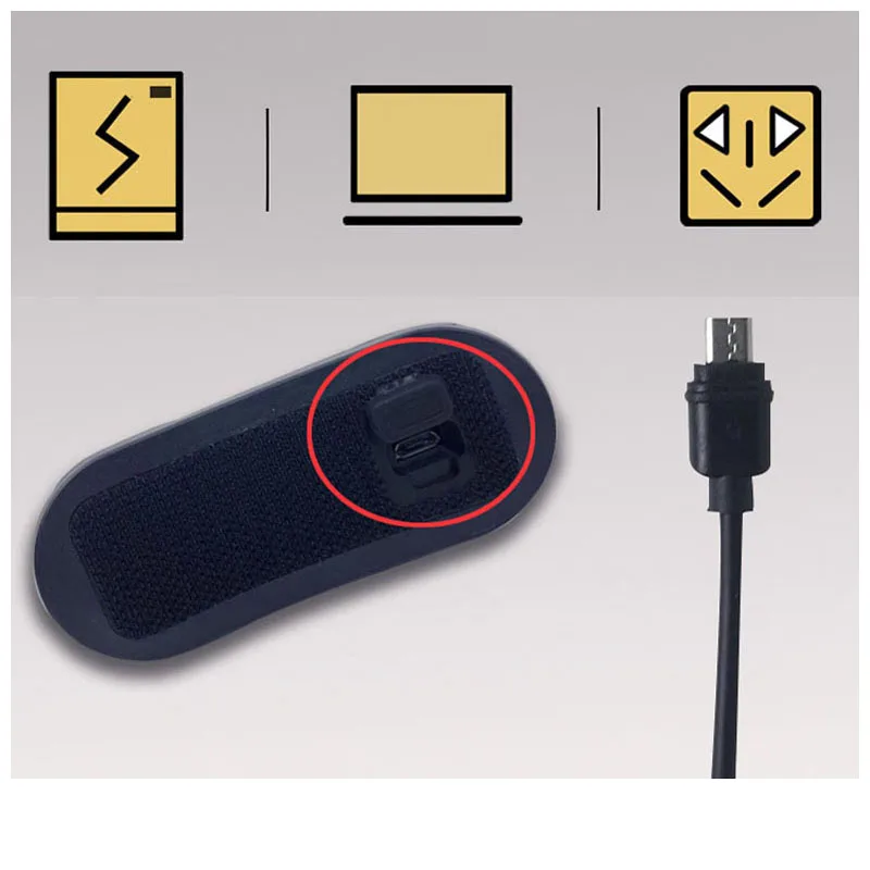 Светодиодный ночник для мотоциклетного шлема с USB зарядкой умная световая полоса