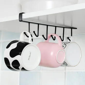 

Cupboard Hanging Hook Kitchen Storage Rack Hanger Home Kitchen Organizer and Storage Rack Bathroom Sundries Mug Cup Hooks