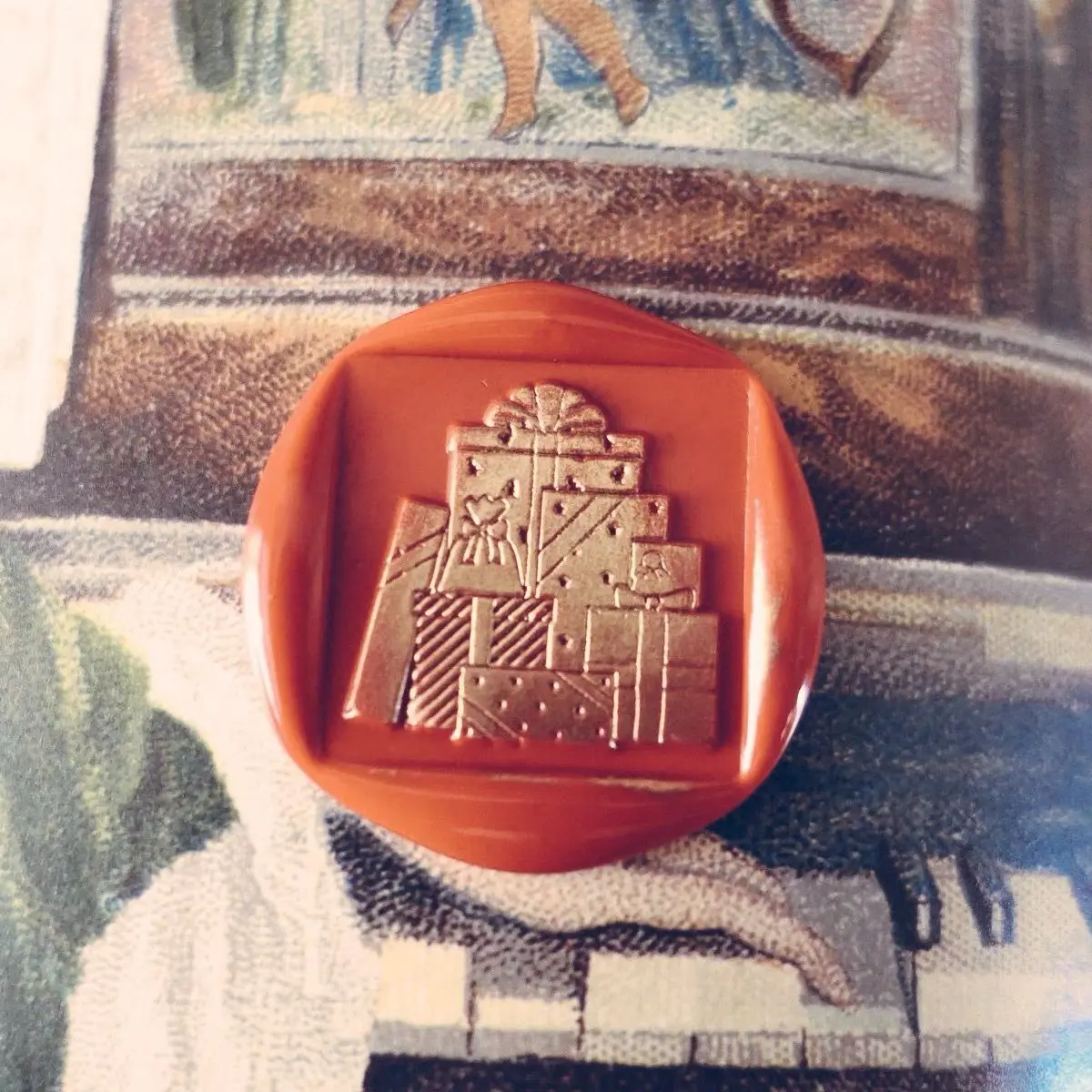 new gift box pattern Wax Seal StampFire Lacquer Seal Head Wedding