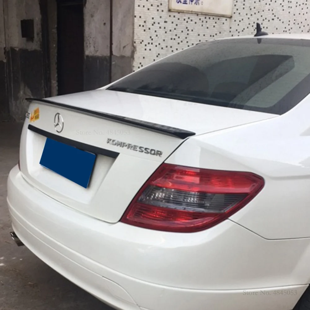 Для Benz C Class W204 задний черный спойлер 2007-2013 ABS Материал Задний Багажник крыло багажника задний спойлер для Benz W204 C180 C200 C260 C280 C300 C74 белый спойлер