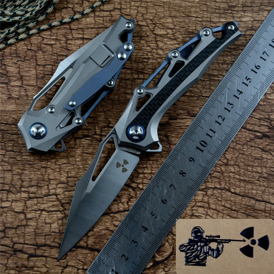Подарочный нож С флиппером Jungle Edge JR9393 лезвие M390 рукоятка из титанового | Ножи -4001351385866