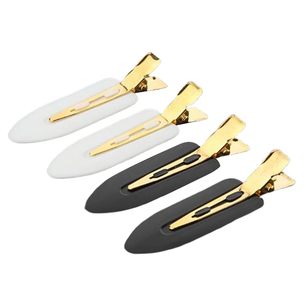 4x Plastic No Bend Hairclips Headwear Barrette Bangs Styling Tool No Mark Clamps