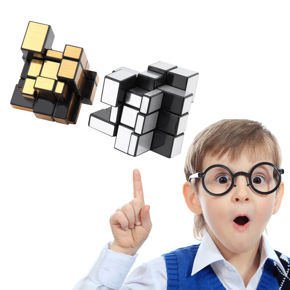 YKS, магический зеркальный куб, профессиональный золотой и серебряный блестящий куб, магический литой пазл с покрытием, скоростной поворот, обучающие и образовательные игрушки, Новинка