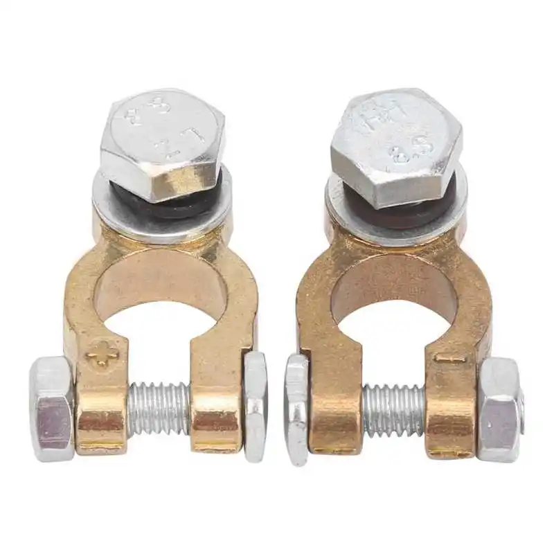 2pcs Car Battery Terminal Clamp Connector 300A Large Current M10 Single Screw for Automobiles Trucks battery terminals