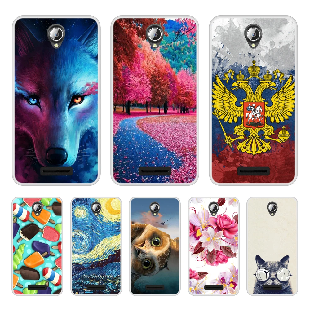 Чехол для телефона Lenovo A5000 Мягкий Силиконовый ТПУ крутой дизайн узорная краска A