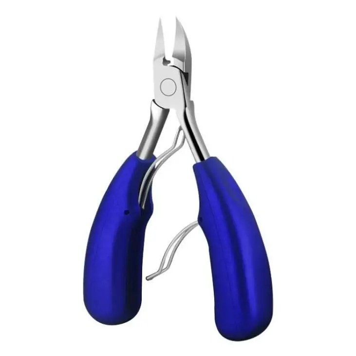 Rubber Rose Blue Острый триммер для ногтей жесткий твердый клипер для ногтей Педикюр маньюр инструменты пароникция Chiropody Podiatry слитные носочки ножницы для ногтей - Цвет: Rubber Rose Blue