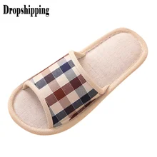 Мужские домашние тапочки; модные повседневные мужские домашние тапочки в мелкую клетку; домашняя обувь на плоской подошве; Прямая поставка;# ZH