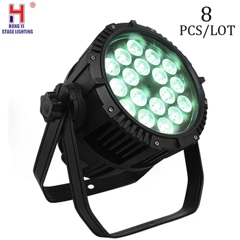 

Led waterproof light garden 18X15W par lights Aluminum Shell DMX control for dj party stage lighting 8pcs/lot