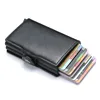 Bycobecy New Carbon Fiber Anti Rfid Credit Card Holder Men Cardholder Metal Aluminum Double Box Bank ID Holder Minimalist Wallet ► Photo 3/6