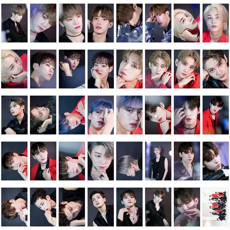 

40Pcs/set KPOP Seventeen Lomo Photo Card PVC Cards Self Made Card Photocard