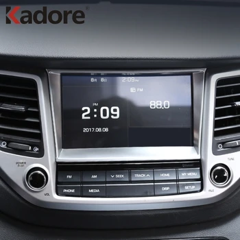 

For Hyundai Tucson 2015-2017 2018 Carbon Fiber Matte Center Control Navigation Decorative Cover Frame Trim Interior Accessories