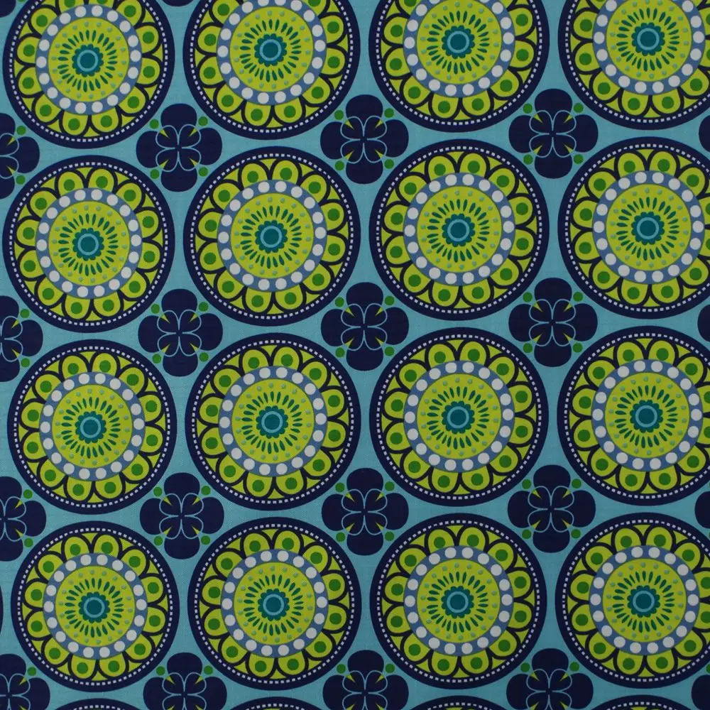 1 ярд полиэстер/ПВХ покрытие водонепроницаемая ткань для сумки, Diskflower(ширина = 140 см