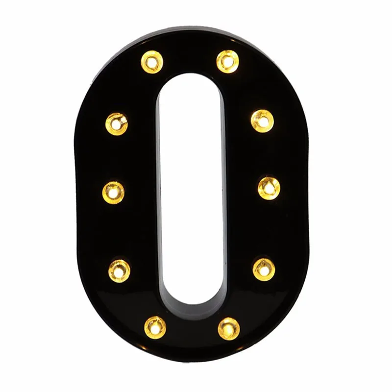 O 26 Letters LED Night Light Marquee Sign Alphabet Lamp For Christmas Birthday New Year Valentine's Day Decoration 66CY - Цвет: O