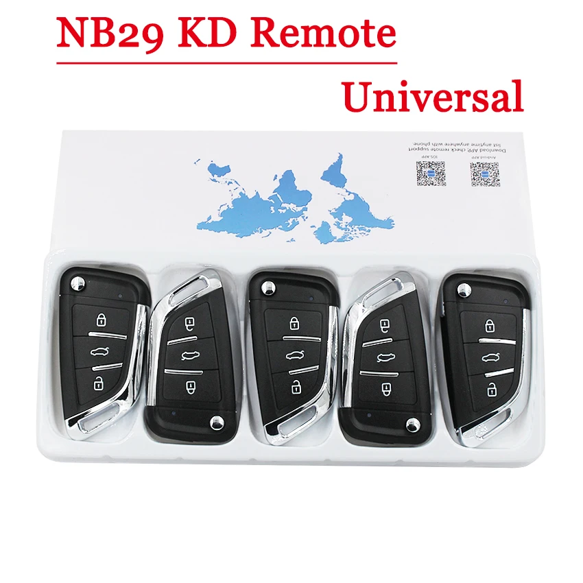 KEYDIY NB29 KD Remote Multi-Functional 3 Button Remote Control For KD900 KD900+ URG200 KD-X2 5 Functions In One Key (5Pcs/Lot)