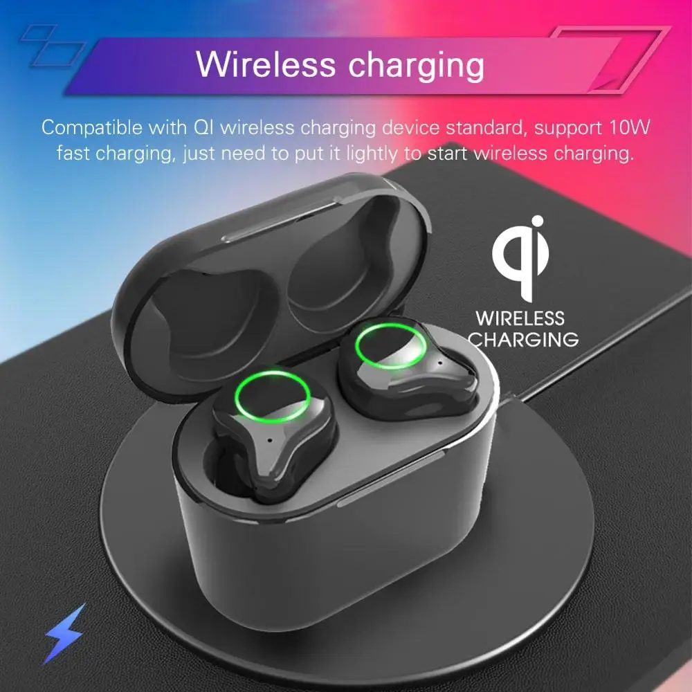 TWS сенсорное управление Bluetooth 5,0 гарнитура Автоматическое Сопряжение шумоподавление HIFI бас водонепроницаемые спортивные наушники power Bank Поддержка SIRI