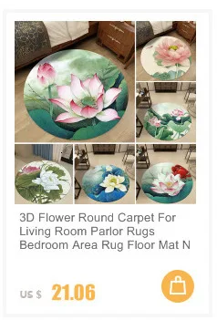 RFWCAK 3D Sea Beach Round Carpet Computer Chair Pad Living Room Mat Kids Room Bedroom Anti-slip Rug Tapete Para Sala Home Decor