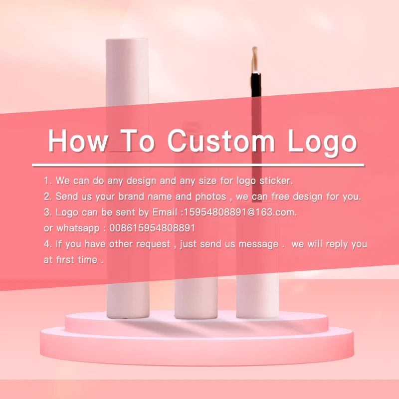 개인 레이블 사용자 정의 속눈썹 포장 상자 스티커 인쇄 로고 맞춤 이름 투명 투명 립 광택 스티커