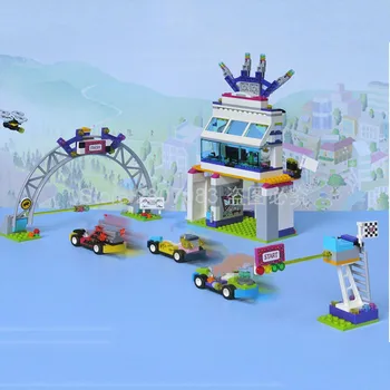 

In Stock 01072 Girls Friends Series The Big Race Day Kids Birthday Building Blocks 725pcs Bricks Compatible Friends 41352