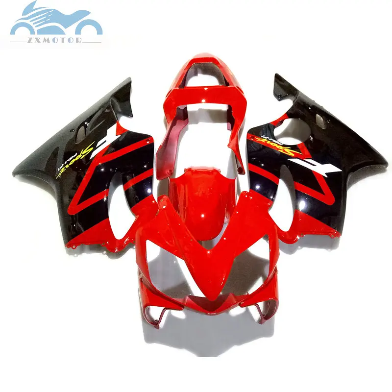 Пользовательские вы Инъекции обтекатель комплект Подходит для Honda CBR600F4i 2001 2002 2003 CBR 600F4i 01 02 03 Пластиковые обтекатели наборы красный черный HT05