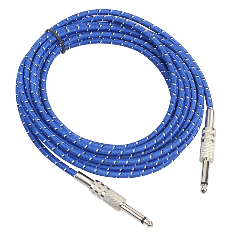 

20m Professional Audio Convert Cables 6.35mm Male to 6.35MM Male Audio Connecting Cable Stereo Electric Guitar Line Wire