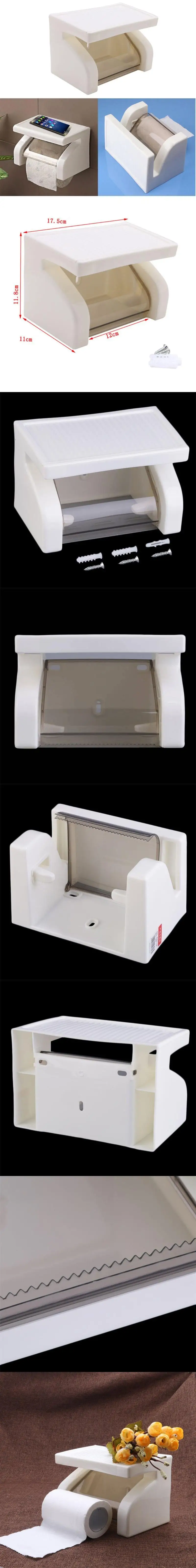 Водонепроницаемый держатель туалетной бумаги рулон ткани Стенд коробка с полкой для ванной комнаты