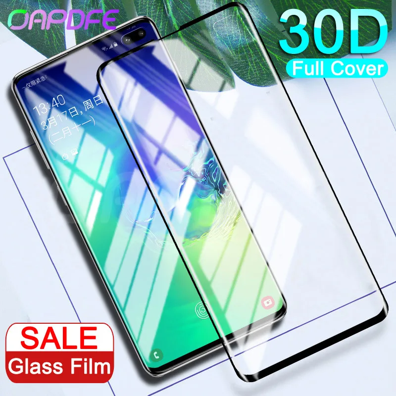 

30D Full Curved Cover Tempered Glass For Samsung Galaxy S10E S10 5G S9 S8 Plus A6 A8 2018 S7 Edge Screen Protector Glass Film