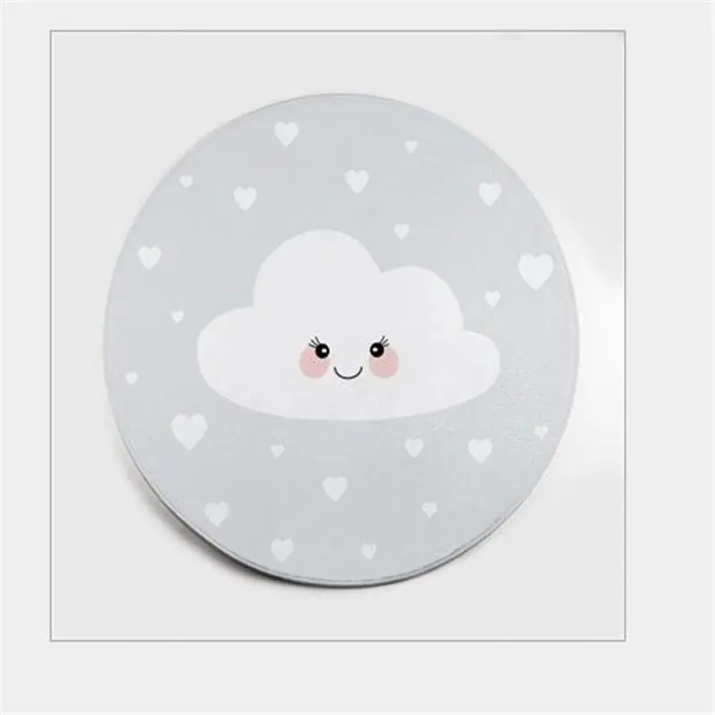 Мультфильм полярный медведь серый облако кошка коврик с Фламинго спальня ковры гостиная круглая подвесная корзина коврик для детской комнаты - Цвет: 1