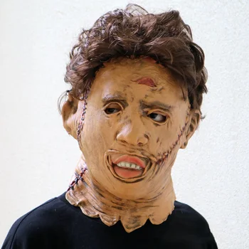 

Chainsaw Massacre Cosplay Mask Halloween Horror Scar Masker Movie Cosplay Adult party Costume Props Latex Funny Mask Toy