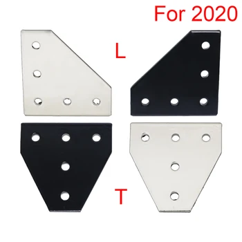 

20x20 5 Holes 90 Degree Joint Board Plate Corner Angle Bracket Connection Joint Strip for 2020 series Aluminum Profile