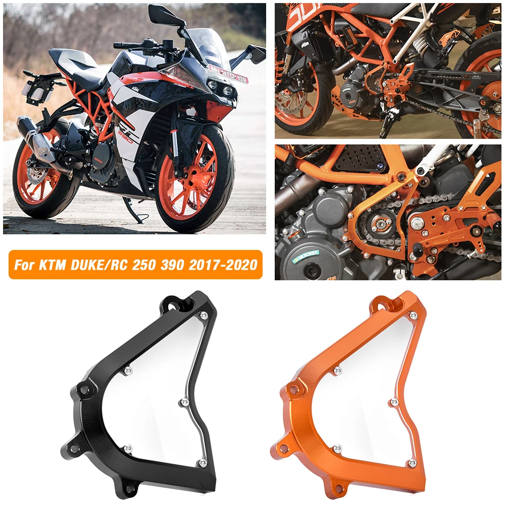 

Motorcycle CNC Aluminum Left Sprocket Cover Chain Guard For KTM DUKE/RC 390 250 2017 2018 2019 2020 Accessories