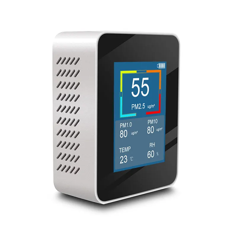 

air quality detector pm2.5 pm10 meter test sensor air monitor USB Recharge WIth LCD Screen