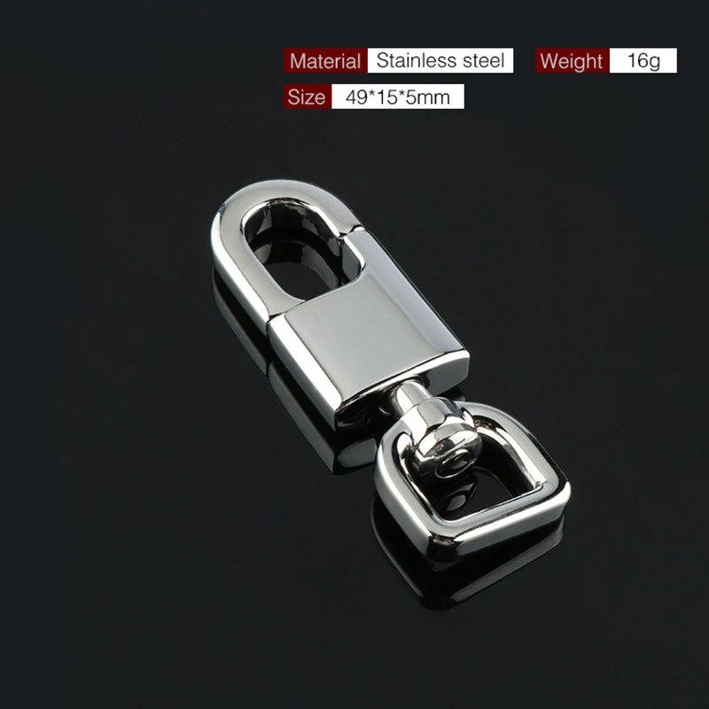 2022 High Quality Men Waist Hanging Car Key Chain Metal Key Ring 316 Stainless Steel Simple Keychain Key Holder Belt Buckles