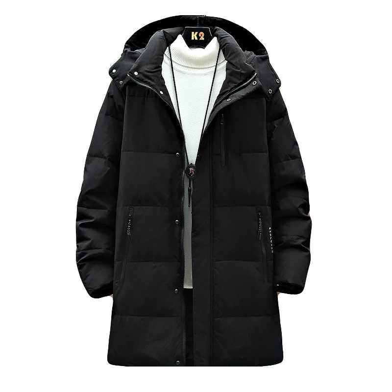 2022 Fashion New Design Men Down Coat Stand Collar Solid Color Warm Clothes Loose Casual Garment Men Parkas Puffer Jacket Men