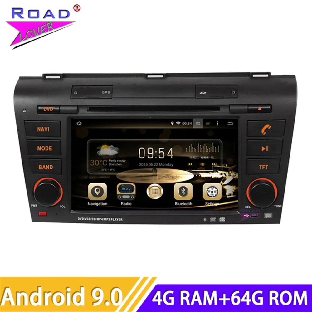 Автомагнитола Roadlover 2 Din DVD-плеер с Android 9 0 для Mazda 3 (2004 2005 2006 2007 2008 2009) стерео