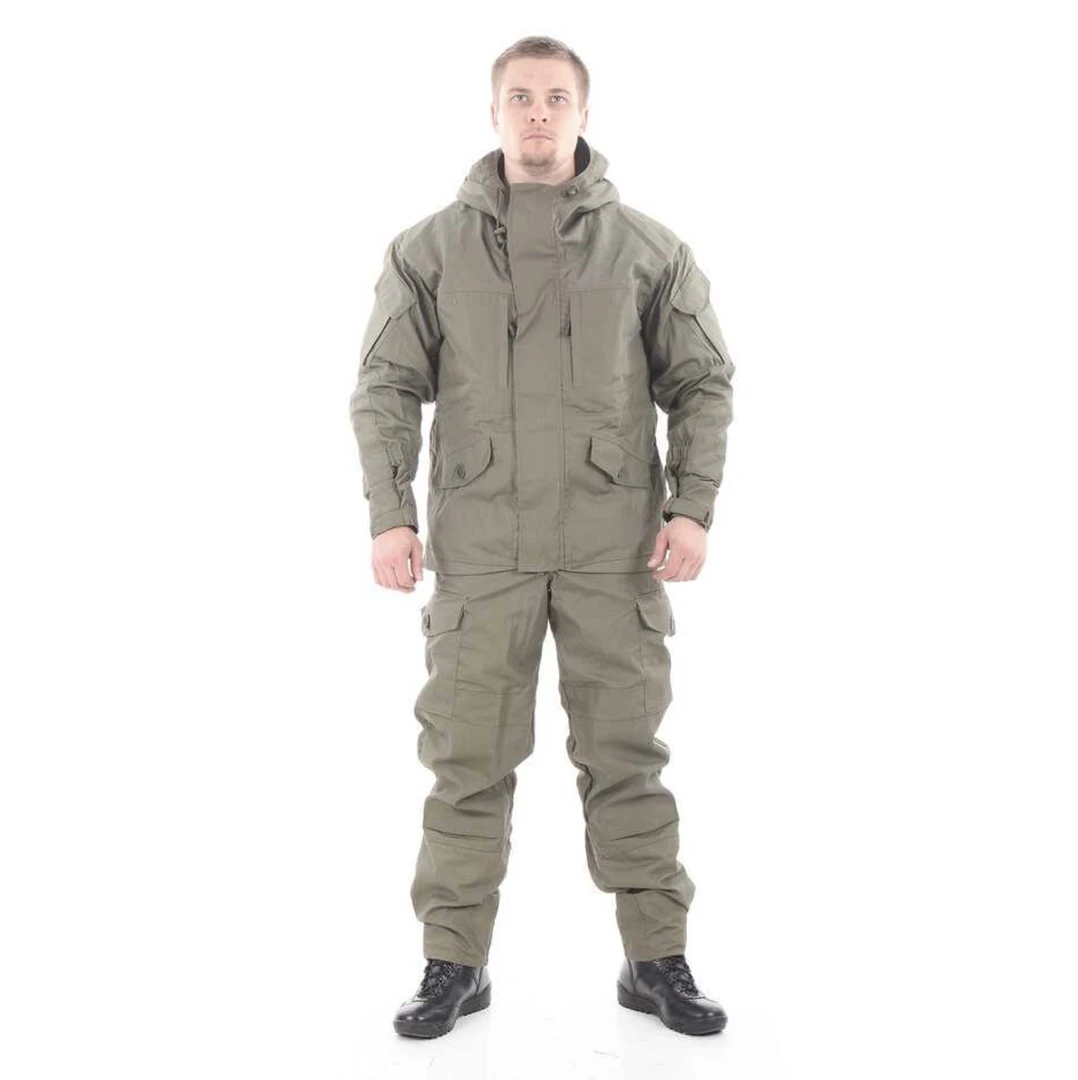 Ke Tactical Gorka5 Suit With Removable Fleece Vest Ripstop With Elbow Pads And Olive Knee Pads