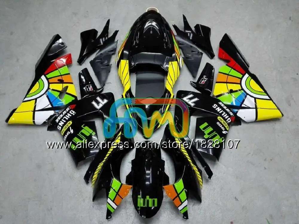 Корпус для KAWASAKI ZX 1000 CC ZX 10 сотрудников отдела исследований ZX-10R 04 05 15BS. 0 ZX1000CC 1000CC ZX 10R ZX10R 04 05 2004 2005 обтекатель комплект красный черный - Цвет: No. 7